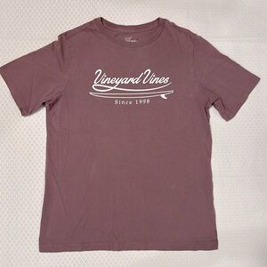 Unique surfboard logo Vineyard Vines cotton T-shirt, Small 8-10, Excellent cond